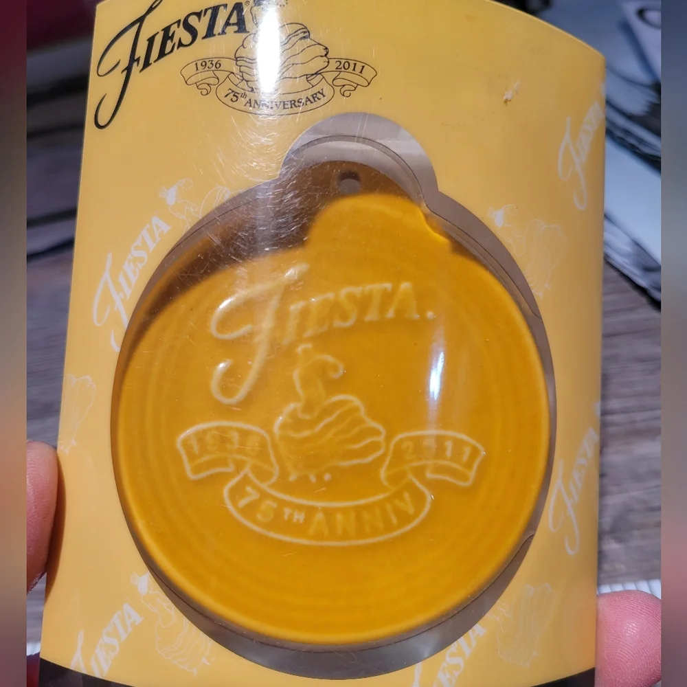 FiestaWare Fiesta Ornament 1936 -‎ 2011 75th Anniversary Marigold Yellow NIP